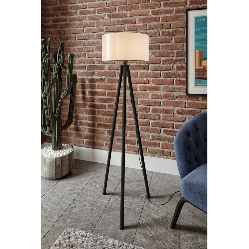 Stående lampa AYD 1xE27/40W/230V sort/hvid