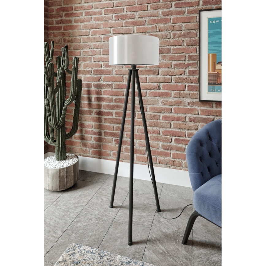 Stående lampa AYD 1xE27/40W/230V sort/hvid