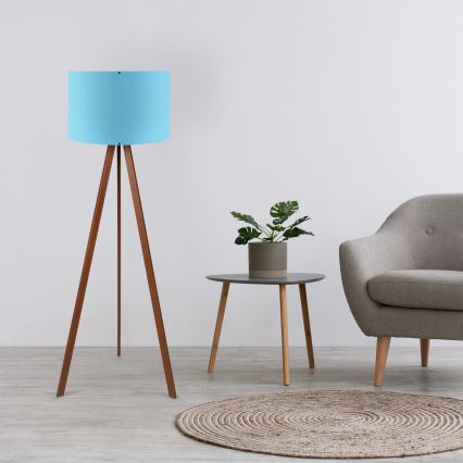Stående lampe AYD 1xE27/40W/230V blå/brun