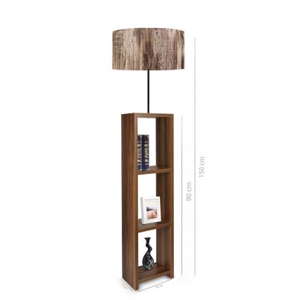 Stående lampe AYD 1xE27/40W/230V brun