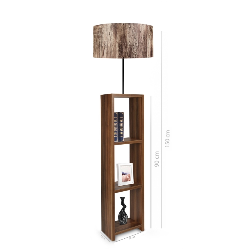Stående lampe AYD 1xE27/40W/230V brun