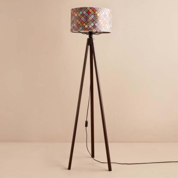 Stående lampe AYD 1xE27/40W/230V brun/multifarvet
