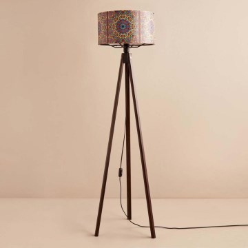 Stående lampe AYD 1xE27/40W/230V brun/multifarvet