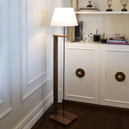 Stående lampe AYD 1xE27/40W/230V hvid/brun