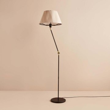 Stående lampe AYD 1xE27/40W/230V sort/beige