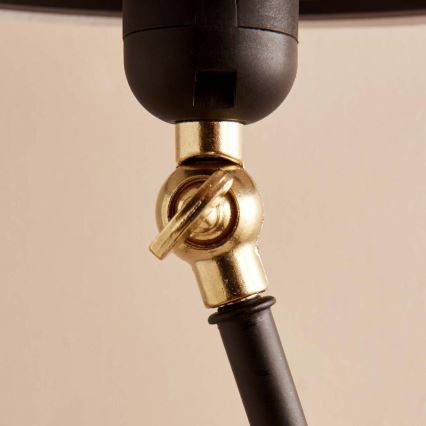 Stående lampe AYD 1xE27/40W/230V sort/beige