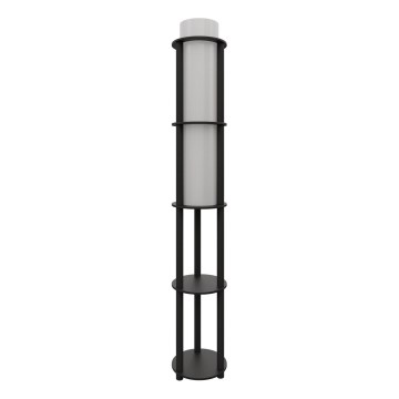 Stående lampe med hylder NOTO 1xE27/40W/230V sort
