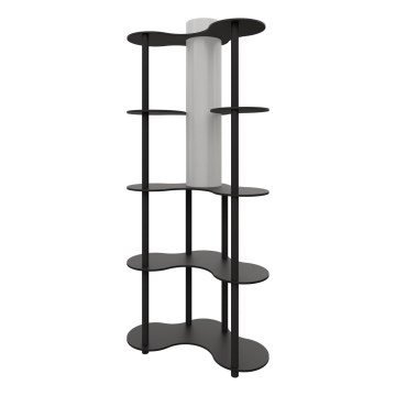 Stående lampe med hylder NOTO 1xE27/40W/230V sort