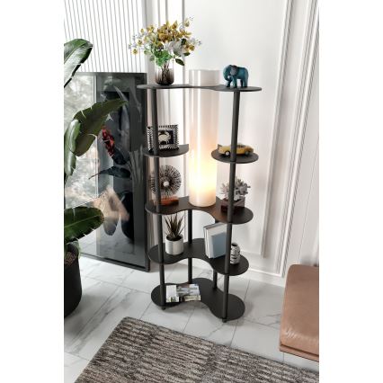 Stående lampe med hylder NOTO 1xE27/40W/230V sort