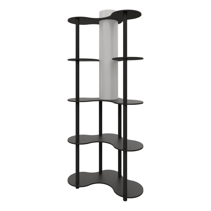 Stående lampe med hylder NOTO 1xE27/40W/230V sort