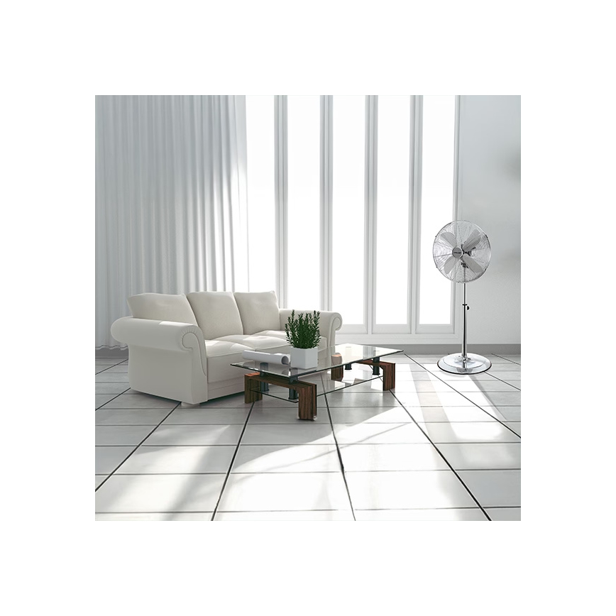 Standventilator 50W/230V 110 cm rustfrit stål