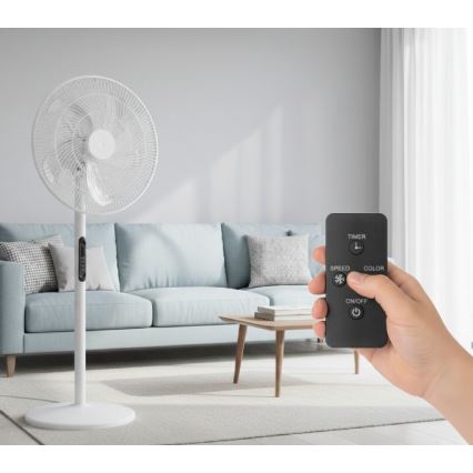 Standventilator VIENTO-R 40W/230V hvid + fjernbetjening