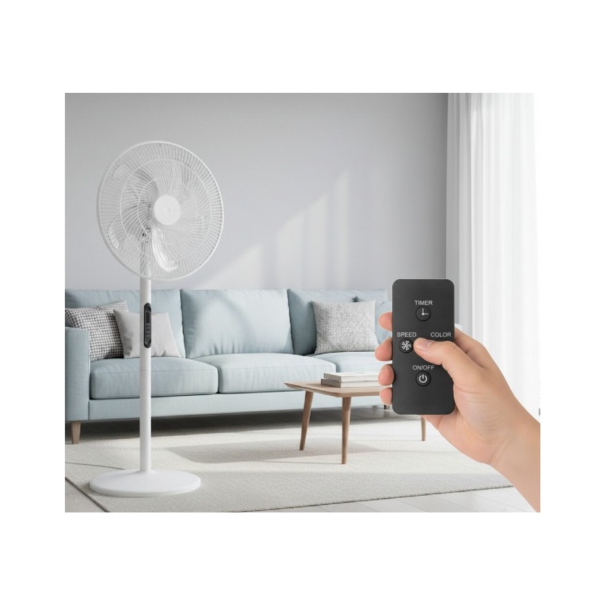 Standventilator VIENTO-R 40W/230V hvid + fjernbetjening