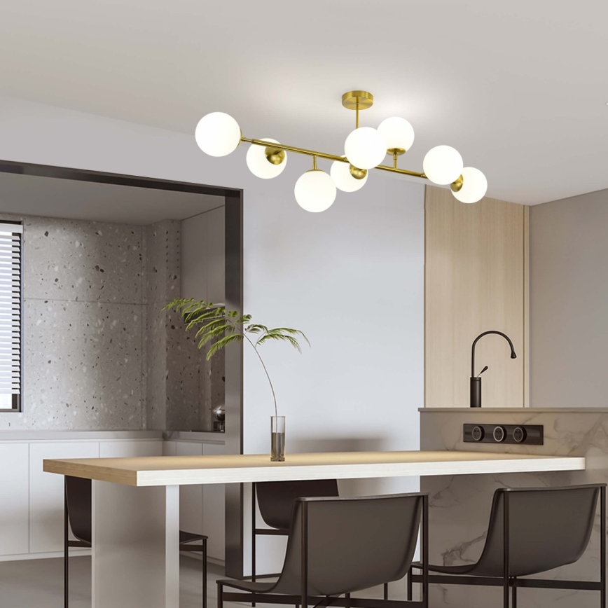 Stangpendel DORADO 8xE14/40W/230V guld