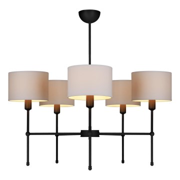 Stangpendel MADELA 5xE14/40W/230V hvid/sort