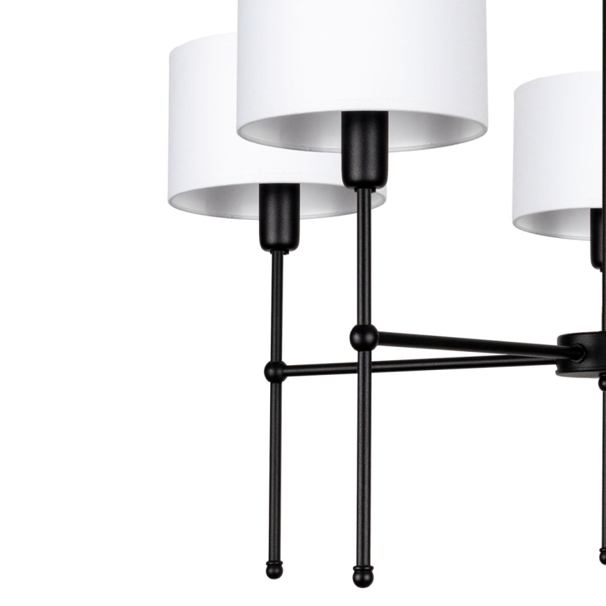 Stangpendel MADELA 5xE14/40W/230V hvid/sort