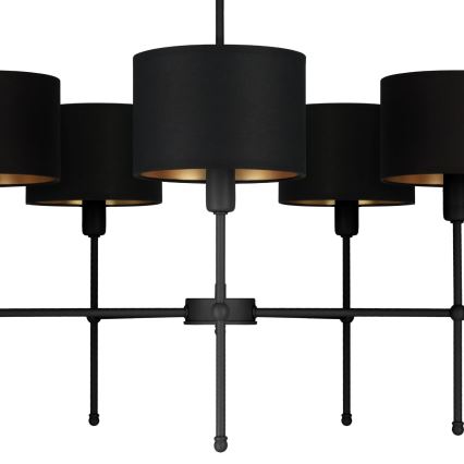 Stangpendel MADELA 5xE14/40W/230V sort