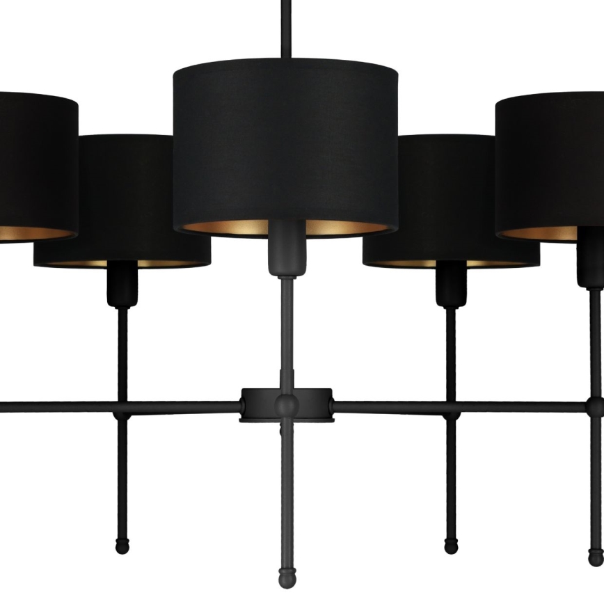 Stangpendel MADELA 5xE14/40W/230V sort