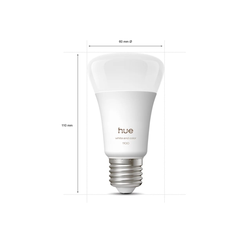 Startpakke Philips Hue WHITE AND COLOR AMBIANCE 2xE27/8,1W 1000-20000K + Hue bridge