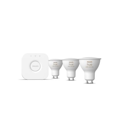Startpakke Philips Hue White and Color Ambiance 3x GU10/4,2W/230V 2200-6500K + Hue Bridge