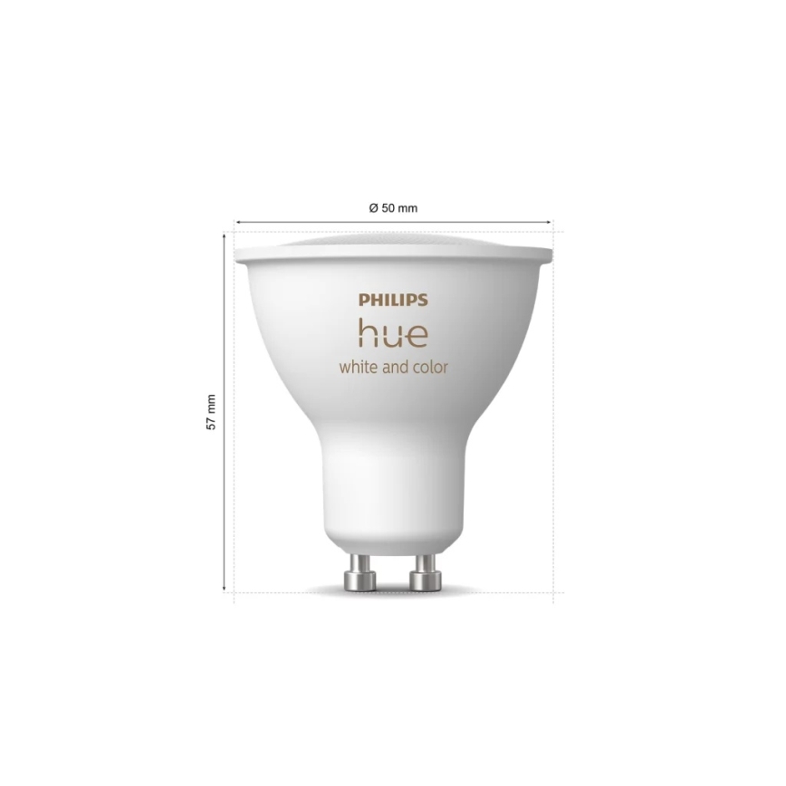 Startpakke Philips Hue White and Color Ambiance 3x GU10/4,2W/230V 2200-6500K + Hue Bridge