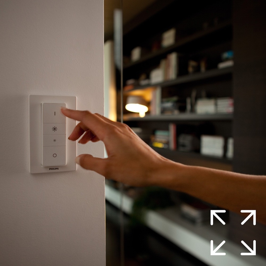 Philips Hue White Ambiance startpakke 2xE27/8W/230V + Hue Bridge og Dimmer Switch