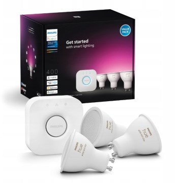 Startpakke Philips Hue White and Color Ambiance 3x GU10/4,2W/230V 2200-6500K + Hue Bridge