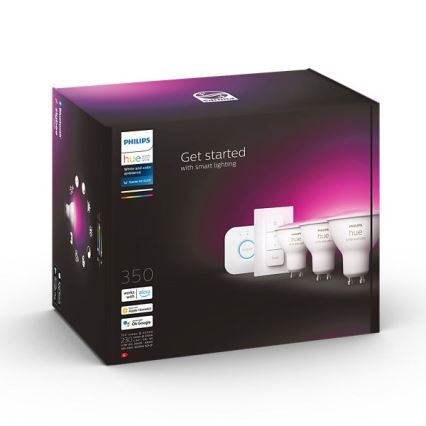 Startsæt Philips Hue WHITE AND COLOR AMBIANCE 3xGU10/4,3W 2000-6500K + tilslutningsenhed