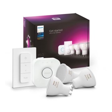 Startsæt Philips Hue WHITE AND COLOR AMBIANCE 3xGU10/4,3W 2000-6500K + tilslutningsenhed