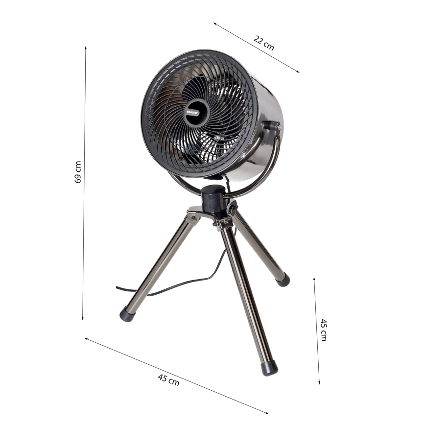 Stativventilator TRIPOD 40W/230V Ø 45 cm sort