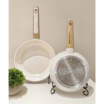 Stegepande BIANCO 20 cm, creme/brun