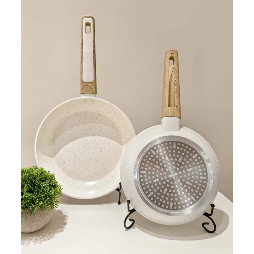 Stegepande BIANCO 20 cm, creme/brun