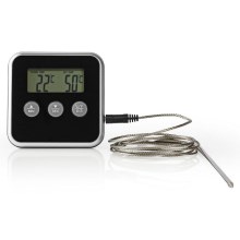 Stegetermometer med display og timer 0-250 °C 1xAAA
