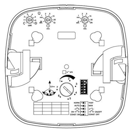 Steinel 002749 - Tilstedeværelsesdetektor IR Quattro 8 m DALI-2 APC hvid