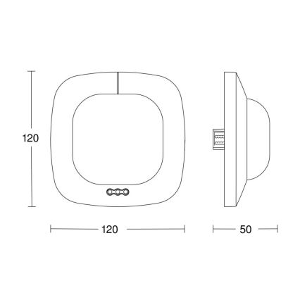 Steinel 002756 - Tilstedeværelsesdetektor IR Quattro HD 24 m DALI-2 APC hvid