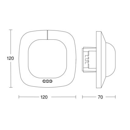 Steinel 002770 - Tilstedeværelsesdetektor IR Quattro HD 24 m COM2 hvid