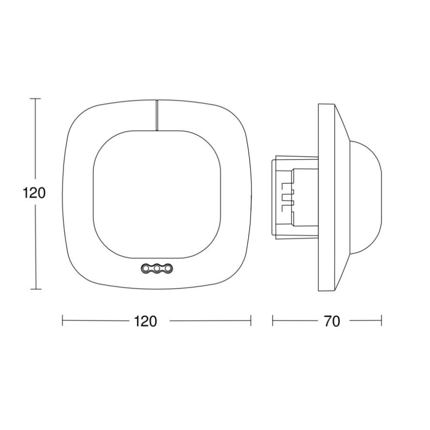 Steinel 002770 - Tilstedeværelsesdetektor IR Quattro HD 24 m COM2 hvid