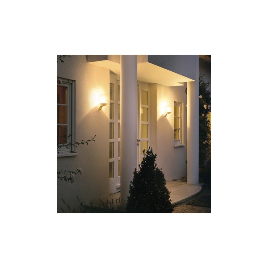 STEINEL 005917 - Udendørs væglampe med sensor L585S 1xE27/60W hvid IP44