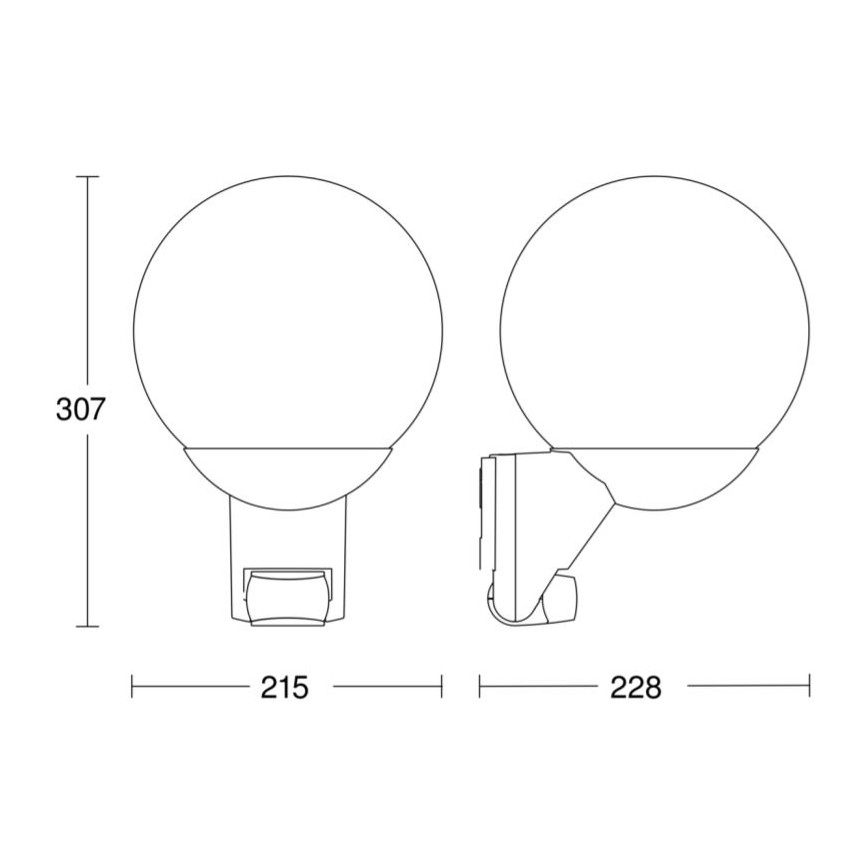STEINEL 005917 - Udendørs væglampe med sensor L585S 1xE27/60W hvid IP44