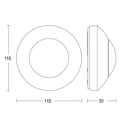 STEINEL 006556 - Udendørs bevægelsessensor IS2360 ECO IP54