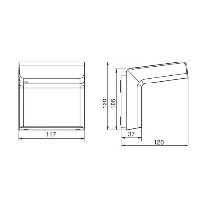 STEINEL 007614 - Udendørs bevægelsessensor iHF 3D KNX sort IP54