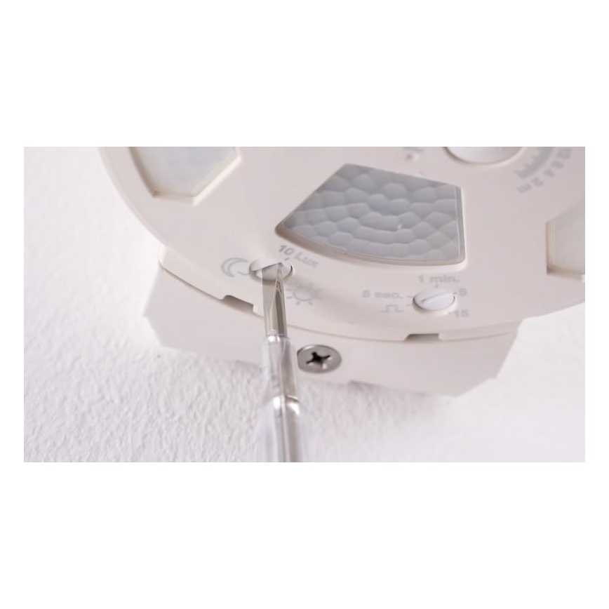 STEINEL 034955 - Udendørs bevægelsessensor SenslQ S hvid IP54 + fjernbetjening