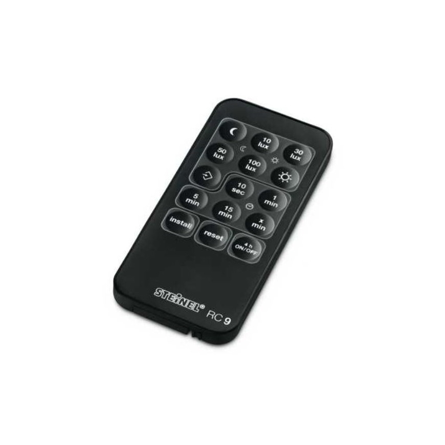 STEINEL 034979 - Udendørs bevægelsessensor SenslQ S sort IP54 + fjernbetjening