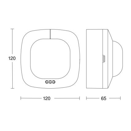 Steinel 035273 - Tilstedeværelsesdetektor IR QUATTRO HD 24M DALI PLUS hvid