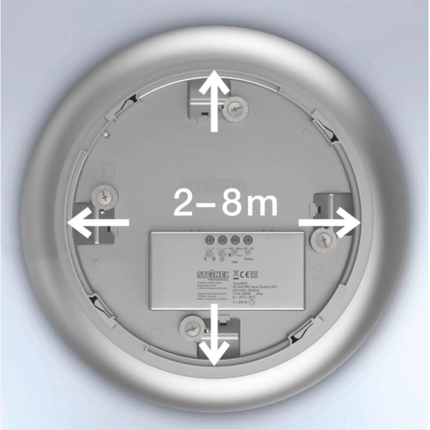 Steinel 035440 - Udendørs LED lampe med sensor QUATTRO LED/10W/230V IP54