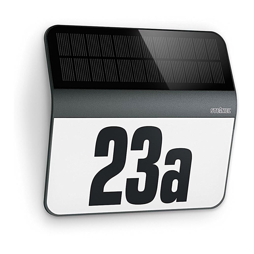 STEINEL 035730 - Soldrevet LED husnummer XSolar LH-N LED/0,03W IP44 2500 mAh