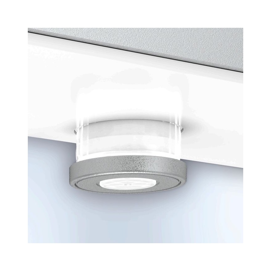 Steinel 052652 - LED solcellelampe med sensor XSolar SOL-O LED/1,5W 2x2000mAh IP44 sølvfarvet