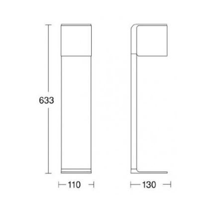 Steinel 055479 - LED udendørslampe med sensor CUBO LED/9,5W/230V IP44 antracit