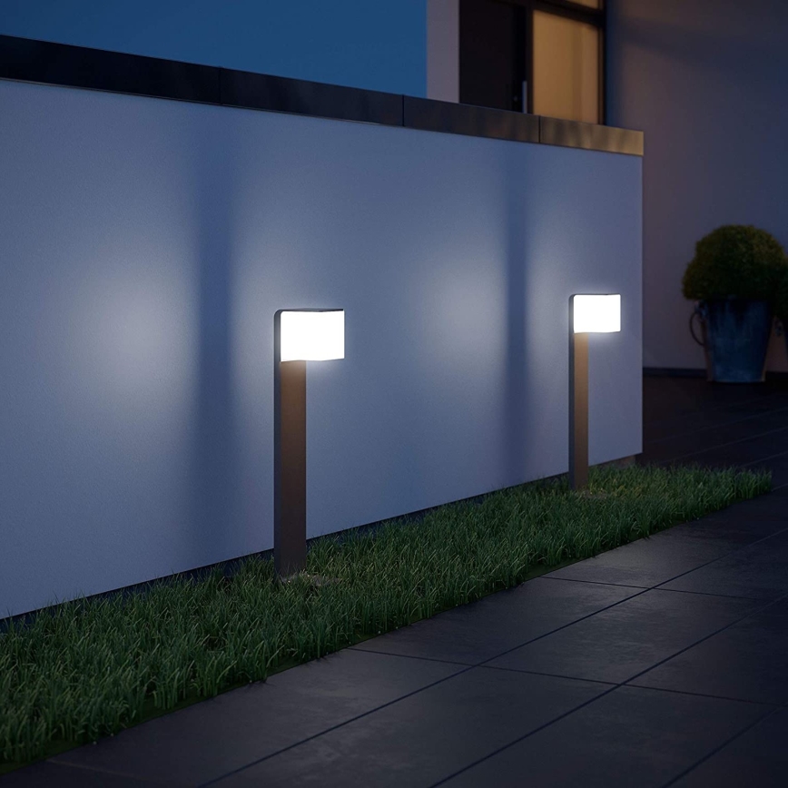 Steinel 055486 - LED udendørslampe med sensor CUBO LED/9,5W/230V IP44 sølvfarvet