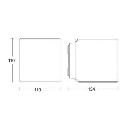 Steinel 055547 - LED udendørslampe med sensor L 840 LED/9,5W/230V IP44 sølvfarvet